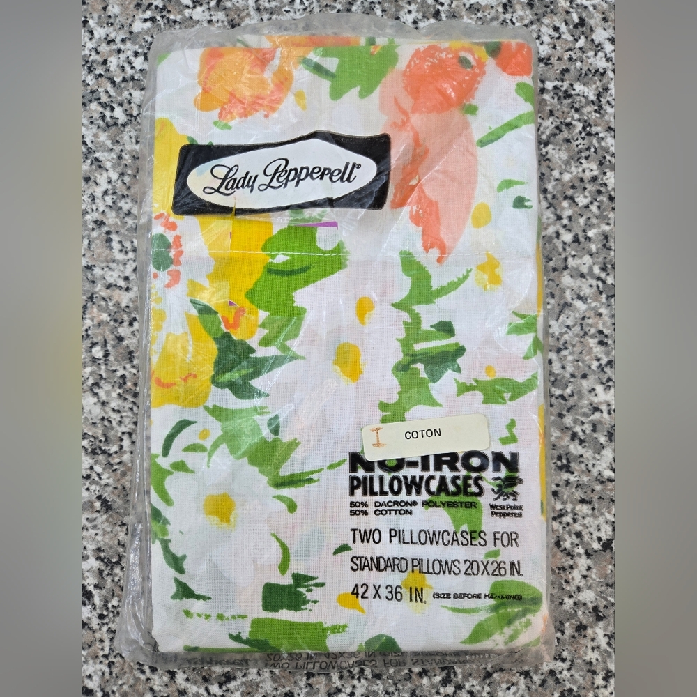 Vintage Polyester/cotton  Standard Pillowcases Brand New
